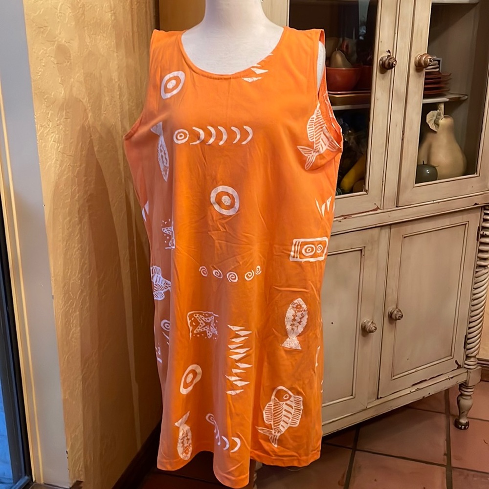 Orange beach dress